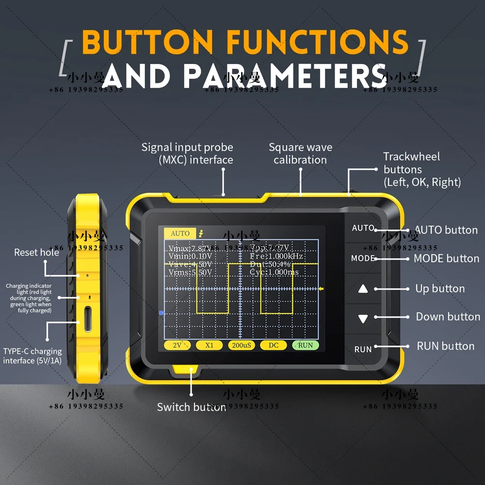 Fnirsi Digital Oscilloscope Handheld - FNIRSI DSO152: osciloscopio digital portátil de