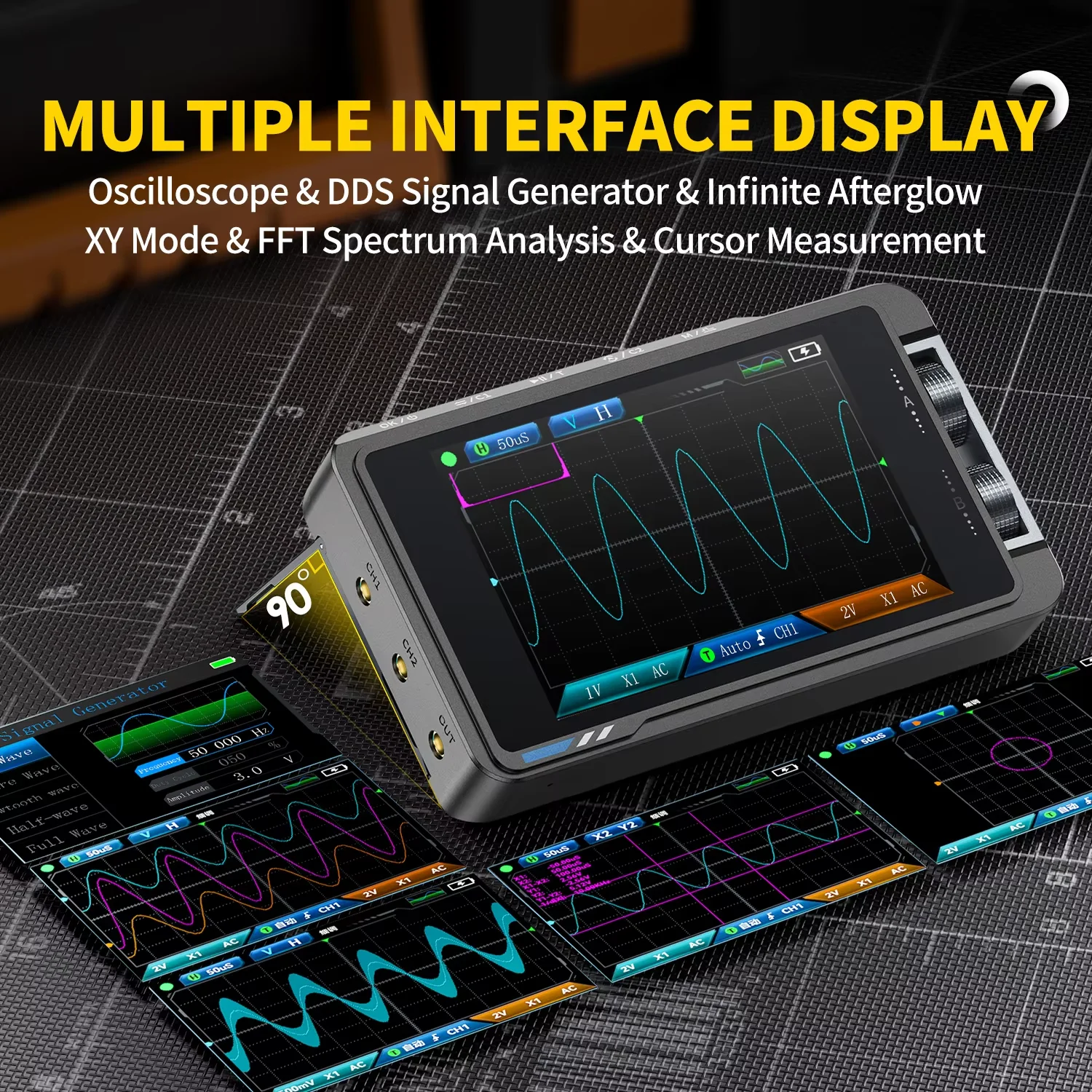 FNIRSI DS215H: osciloscopio di - Fnirsi Digital Oscilloscope Handheld reseña y precio