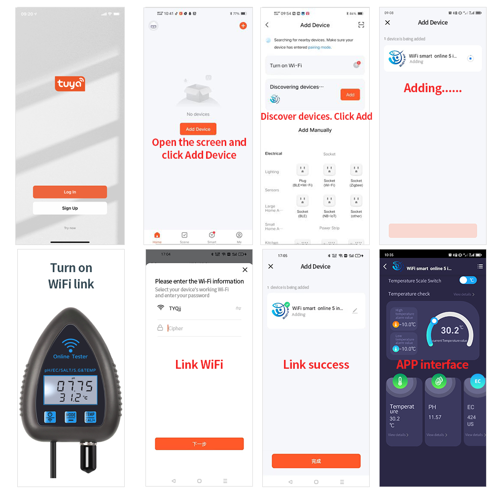 Tuya WiFi 5 en 1 medidor de ca - Ph Meter Digital Water Tester reseña y precio