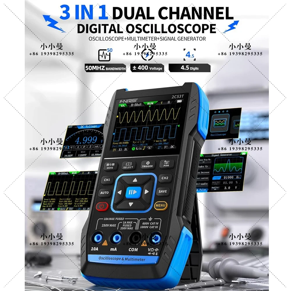 Osciloscopio portátil FNIRSI 2 - Fnirsi Digital Oscilloscope Handheld reseña y precio