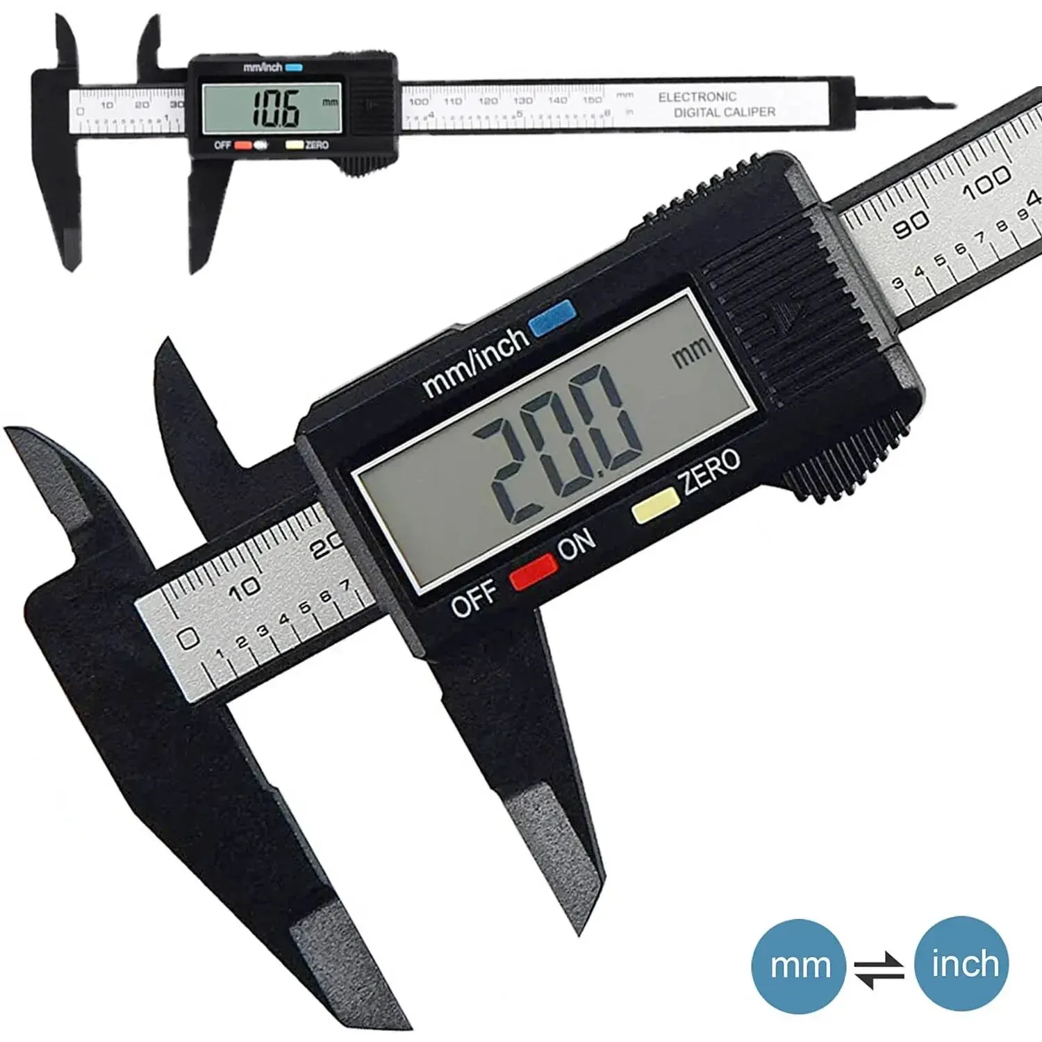 Calibrador Digital de Fibra de - Digital Caliper 150Mm Stainless Steel reseña y precio