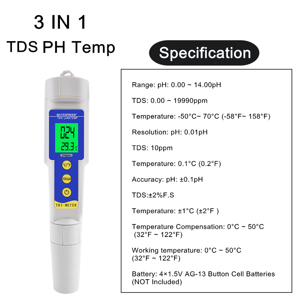 Medidor de temperatura profesi - Ph Meter Digital Water Tester reseña y precio